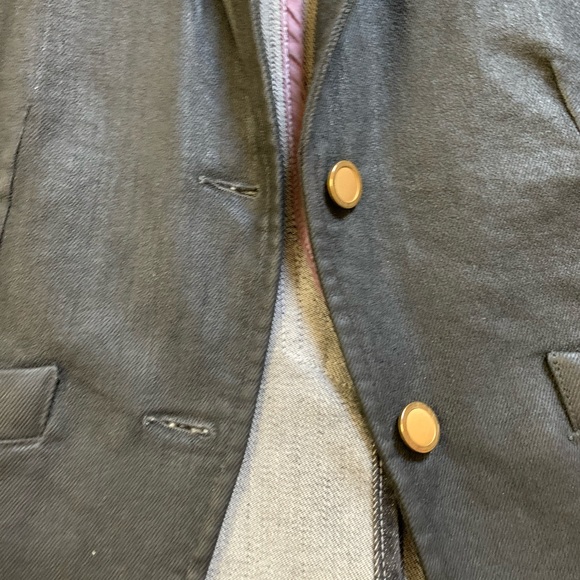 SUPERFINE Gray Coated Denim Jacket size 2 - Picture 7 of 8